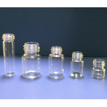 Clear Screwed Tubular Glass Vial for Pharma and Cosmetic Packing